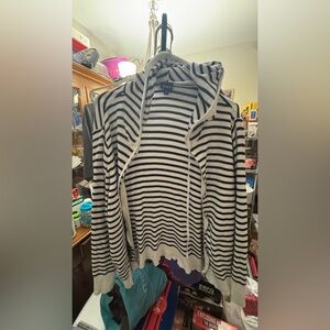 Torrid Navy & White Striped Hoodie 5x